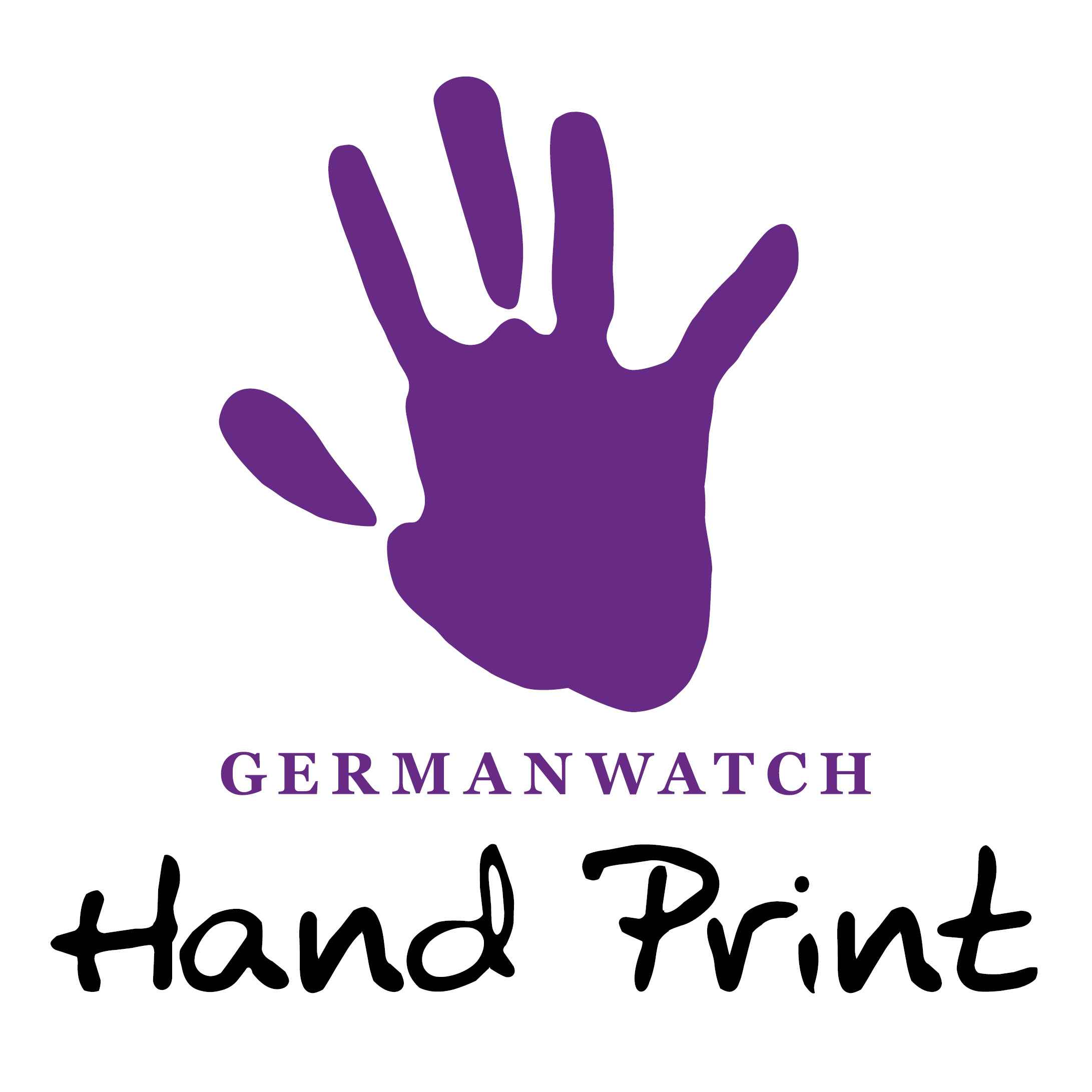 Germanwatch Hand Print neues Logo